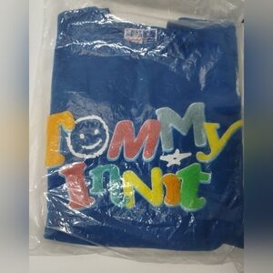 Tommy Innit Men’s Terry Cloth Graphic Print Blue Oversize Sweatshirt M New NWT .